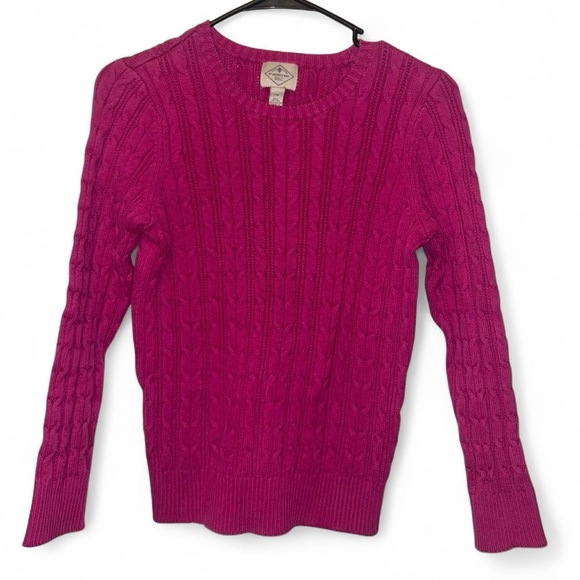St. John's Bay Sweaters - Vintage St. John's Bay Pink Cable Knit Sweater